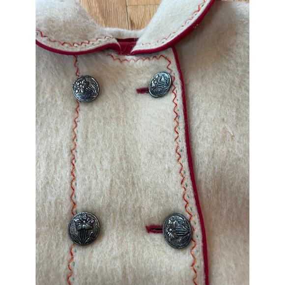 RARE Neiman Marcus Haidegger Austrian‎ Wool Peacoat Kids Size 65, embroidery - Picture 3 of 12